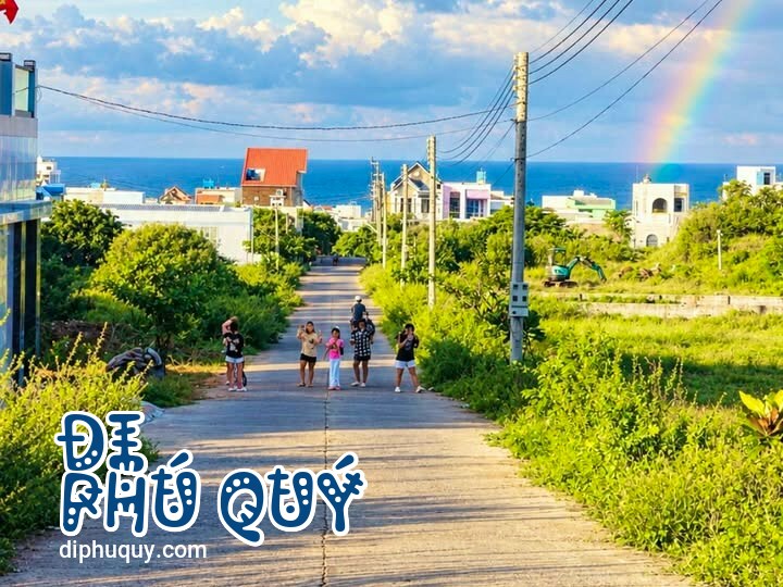 Chiều nay Phú Quý trờiii xanh, biển đẹp, đường làng bình yên tự nhiên còn đượcc , Đi Phú Quý