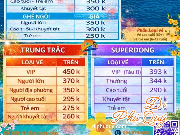 CHỐT NHANH VÉ TÀU PHÚ QUÝ EXPRESS  GIẢM 30K/VÉ, Đi Phú Quý