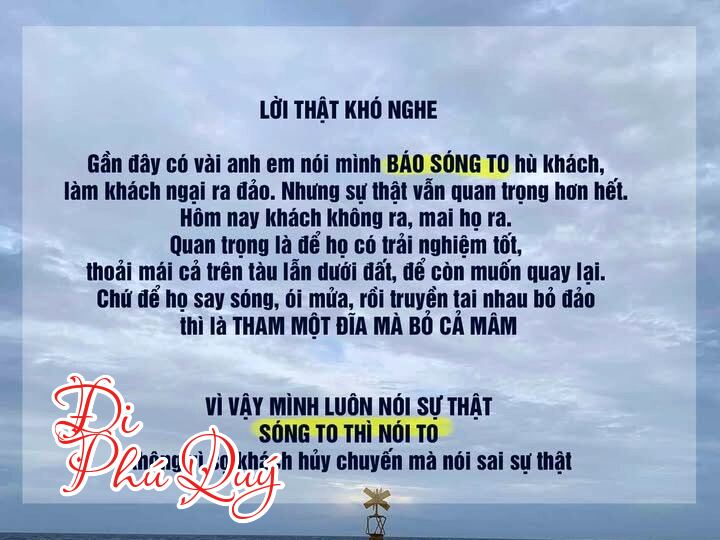 Du lịch bền vững các bạn ạ, Đi Phú Quý