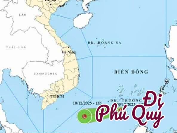Lại có vùng áp thấp xuất hiện ở Nam Biển Đông. Theo dự báo Phú Quý thứ hai tuần tới, Đi Phú Quý