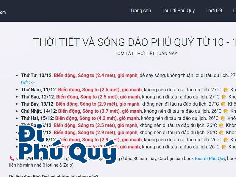 THÔNG BÁO TÀU SUPERDONG TẠM NGƯNG HOẠT ĐỘNG, Đi Phú Quý