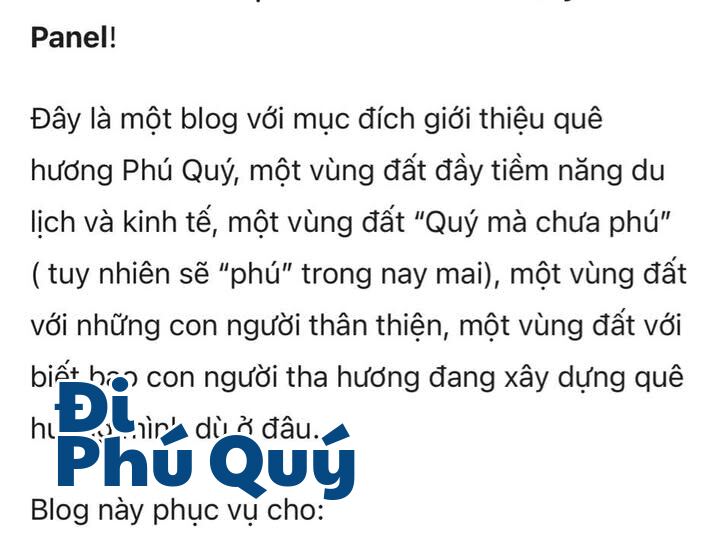 Tiền thân của page này và diphuquy.com, Đi Phú Quý