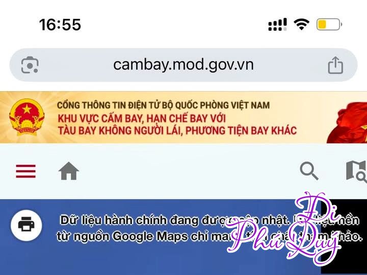 Tra cứu khu vực cấm bay, hạn chế bay cho Flycam tại đảo Phú Quý, Đi Phú Quý
